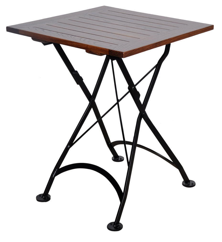 Furniture Designhouse French Cafe Bistro 32" x 72" Rectangular Folding Table - Powder Coated Steel frame and top