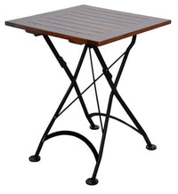 Furniture Designhouse French Cafe Bistro 32" x 72" Rectangular Folding Table - Powder Coated Steel frame and top
