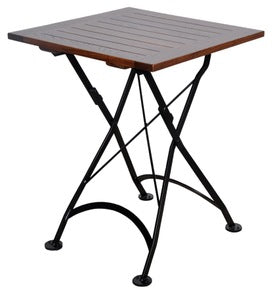 Furniture Designhouse French Cafe Bistro 32" x 72" Rectangular Folding Table - Powder Coated Steel frame and top