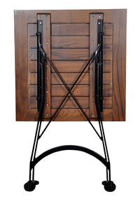 Furniture Designhouse French Cafe Bistro 32" x 72" Rectangular Folding Table - Powder Coated Steel frame and top