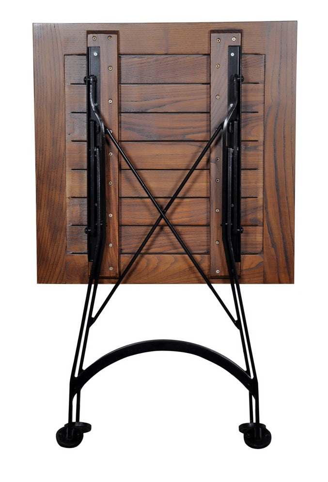 Furniture Designhouse French Cafe Bistro 32" x 72" Rectangular Folding Table - Powder Coated Steel frame and top