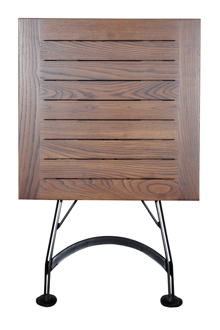 Furniture Designhouse French Cafe Bistro 32" x 72" Rectangular Folding Table - Powder Coated Steel frame and top
