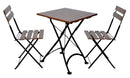 Furniture Designhouse French Cafe Bistro 32" x 72" Rectangular Folding Table - Powder Coated Steel frame and top