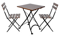 Furniture Designhouse French Cafe Bistro 32" x 72" Rectangular Folding Table - Powder Coated Steel frame and top