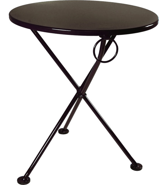 Furniture DesignHouse FrenchCafe  Round Bistro 3-leg Folding Bistro Table / 28" Round Metal Top