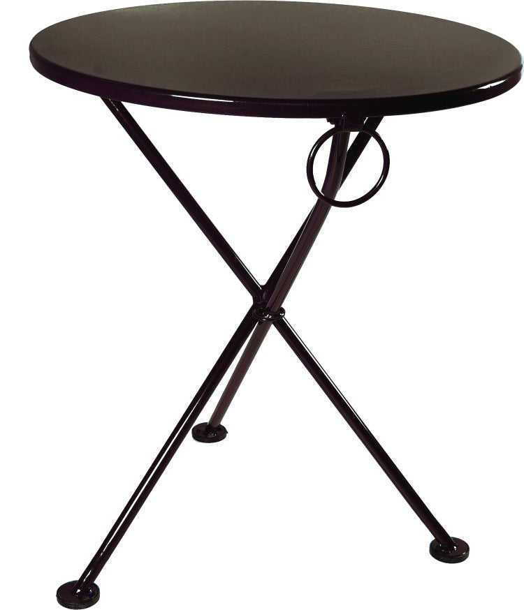 Furniture DesignHouse FrenchCafe  Round Bistro 3-leg Folding Bistro Table / 28" Round Metal Top