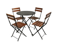Furniture DesignHouse FrenchCafe  Round Bistro 3-leg Folding Bistro Table / 28" Round Metal Top