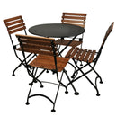 Furniture DesignHouse FrenchCafe  Round Bistro 3-leg Folding Bistro Table / 28" Round Metal Top