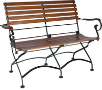 Furniture DesignHouse Folding 2-Seat Bench wth Arms