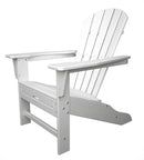 POLYWOOD¨ South Beach Ultimate Adirondack with Hideaway Ottoman in White