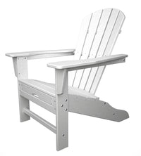 POLYWOOD¨ South Beach Ultimate Adirondack with Hideaway Ottoman in White