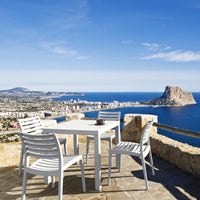 Compamia Ares Resin Square Dining Set with 4 Chairs