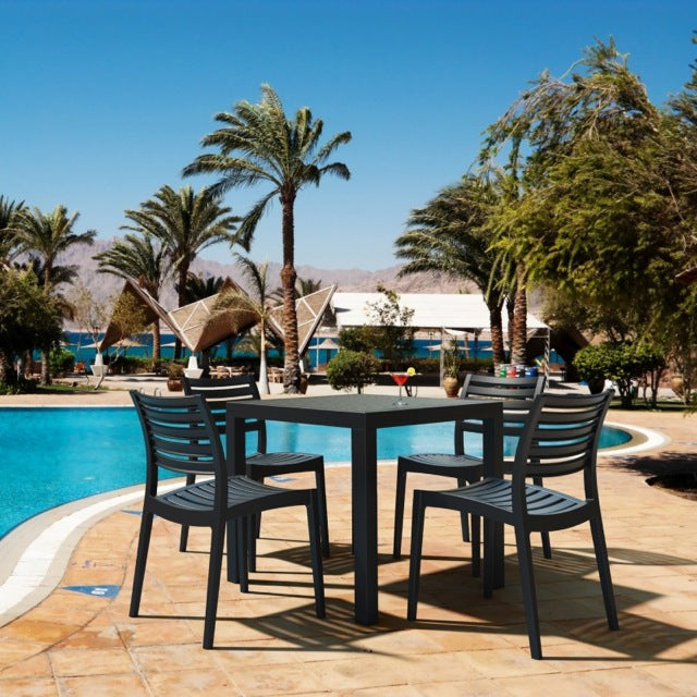 Compamia Ares Resin Square Dining Set with 4 Chairs