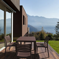 Compamia Ares Resin Square Dining Set with 4 Chairs