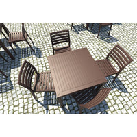 Compamia Ares Resin Square Dining Set with 4 Chairs
