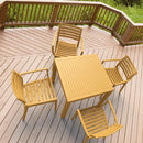 Compamia Ares Resin Square Dining Set with 4 Chairs