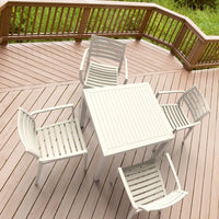 Compamia Ares Resin Square Dining Set with 4 Chairs