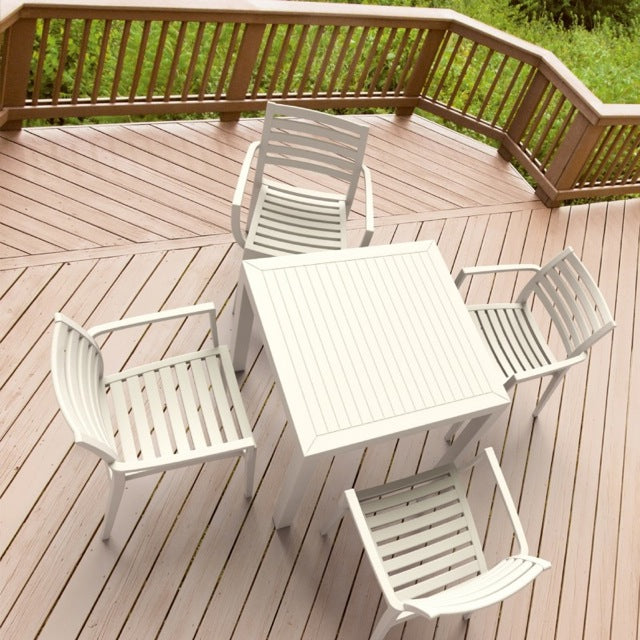 Compamia Ares Resin Square Dining Set with 4 Chairs