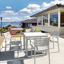 Compamia Ares Resin Square Dining Set with 4 Chairs