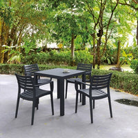 Compamia Ares Resin Square Dining Set with 4 Chairs