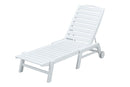 POLYWOOD¨ Nautical Wheeled Chaise with Arms - Stackable