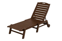 POLYWOOD¨ Nautical Wheeled Chaise with Arms - Stackable