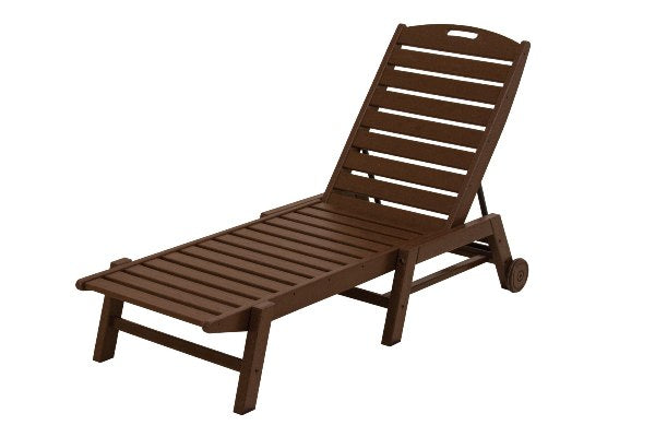 POLYWOOD¨ Nautical Wheeled Chaise with Arms - Stackable