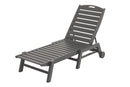 POLYWOOD¨ Nautical Wheeled Chaise with Arms - Stackable