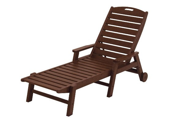 POLYWOOD¨ Nautical Wheeled Chaise with Arms - Stackable