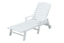 POLYWOOD¨ Nautical Wheeled Chaise with Arms - Stackable