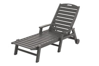 POLYWOOD¨ Nautical Wheeled Chaise with Arms - Stackable