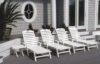 POLYWOOD¨ Nautical Wheeled Chaise with Arms - Stackable