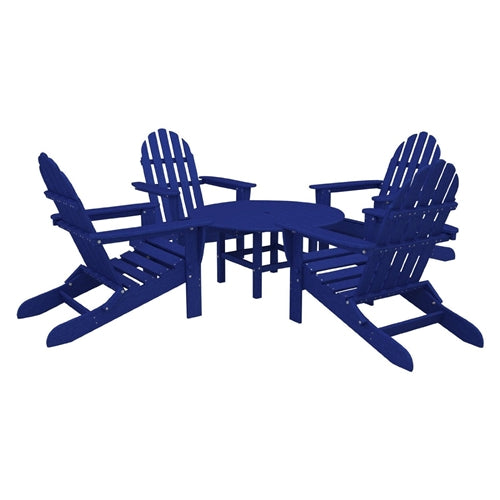 Poly-Wood Classic Adirondack 5 Piece Conversation Group