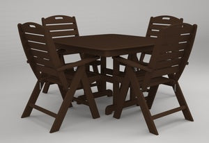 Poly-Wood Nautical 5-Pc. Dining Set in Mahogany