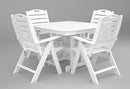 Poly-Wood Nautical 5-Pc. Dining Set in White