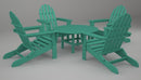 Poly-Wood Classic Adirondack 5 Piece Conversation Group