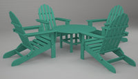 Poly-Wood Classic Adirondack 5 Piece Conversation Group