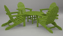 Poly-Wood Classic Adirondack 5-Pc. Conversation Group in Lime