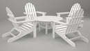 Poly-Wood Classic Adirondack 5-Pc. Conversation Group in White