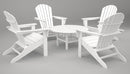 Poly-Wood South Beach Adirondack 5-Pc. Conversation Group in White