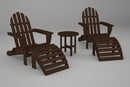 Poly-Wood Classic Adirondack 5-Pc. Casual Set in Mahogany