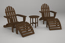 Poly-Wood Classic Adirondack 5-Pc. Casual Set in Teak
