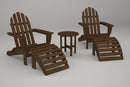Poly-Wood Classic Adirondack 5-Pc. Casual Set in Teak