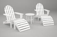 Poly-Wood Classic Adirondack 5-Pc. Casual Set in White