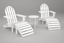 Poly-Wood Classic Adirondack 5-Pc. Casual Set in White