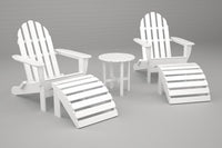 Poly-Wood Classic Adirondack 5-Pc. Casual Set in White