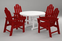 Poly-Wood Long Island 5-Pc. Dining Set in Sunset Red