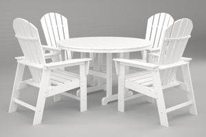 Poly-Wood South Beach 5-Pc. Dining Set in White