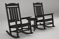 Poly-Wood Presidential 3-Pc. Rocker Set in Black