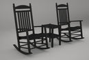 Poly-Wood Jefferson 3-Pc. Rocker Set in Black